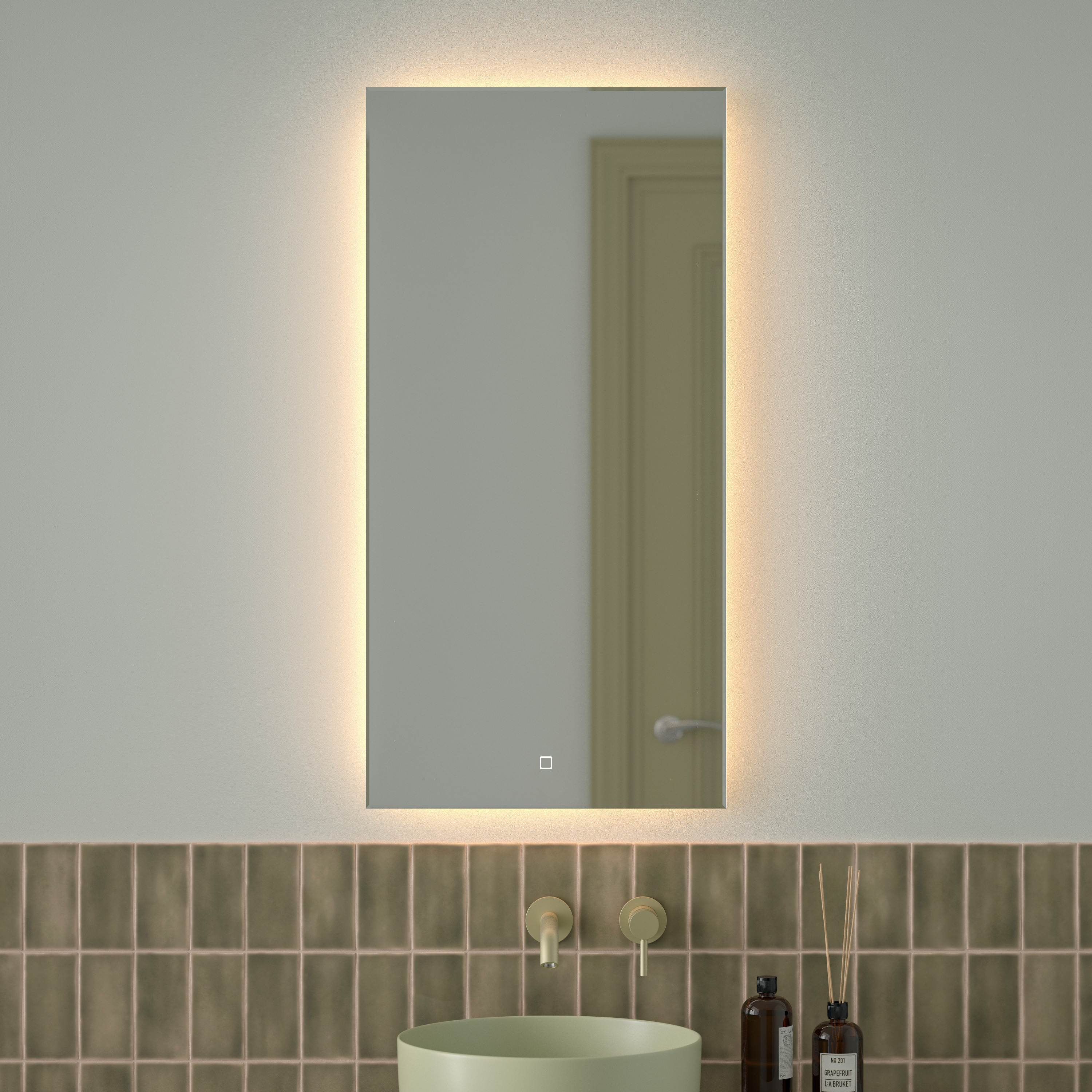 Изображение товара Зеркало для ванной Defesto Glow DF 2515S с подсветкой 50x100см
