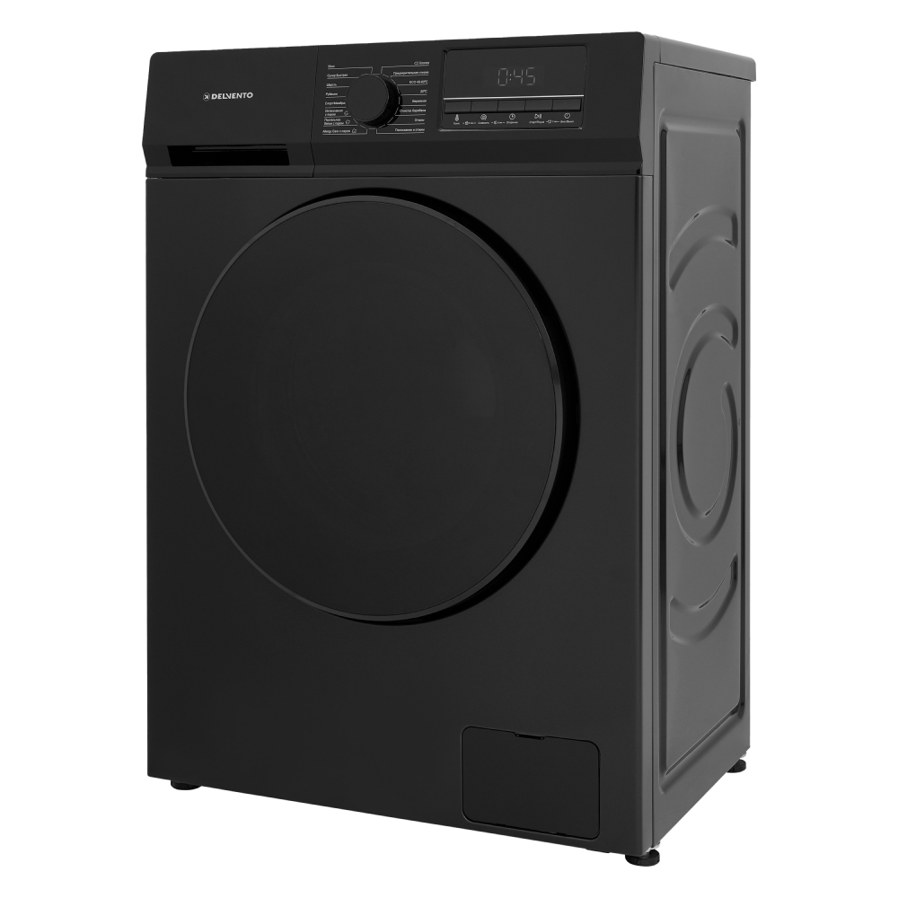 Изображение товара Стиральная машина DELVENTO VBC720 7 кг черный с 16 программ и паром