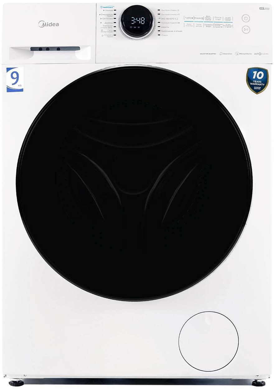 Изображение товара Стиральная машина Midea MF200W90WBS/W-RU 9 кг фронтальная белая