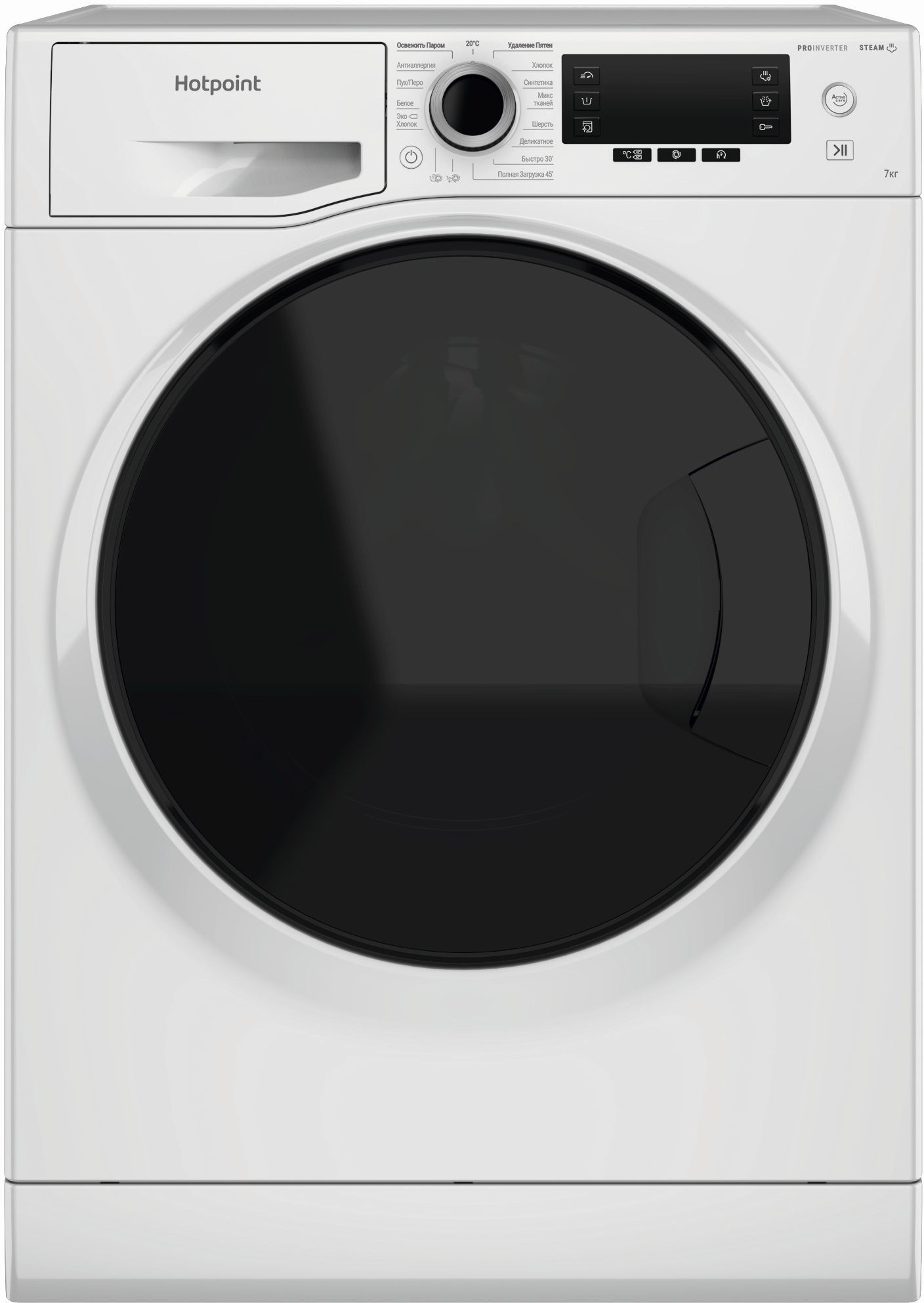 Изображение товара Стиральная машина Hotpoint NSD 7249 D AVE RU 7 кг 16 программ белая