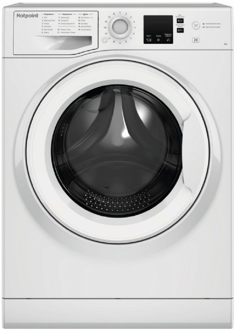 Изображение товара Стиральная машина Hotpoint NUS 5015 H RU 5 кг 16 программ белая