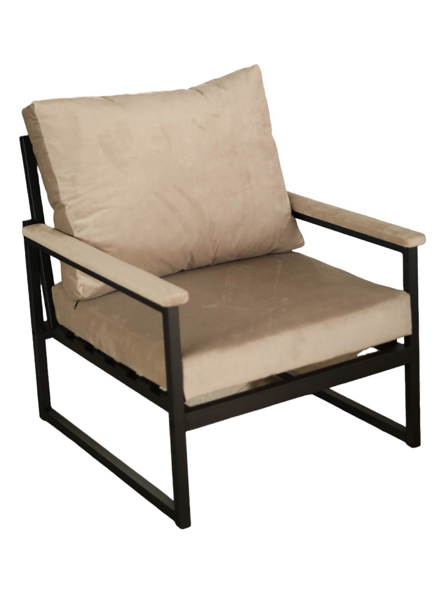 Изображение товара Кресло садовое Estente Stur из ткани микровелюр Серый 65x78x73 см