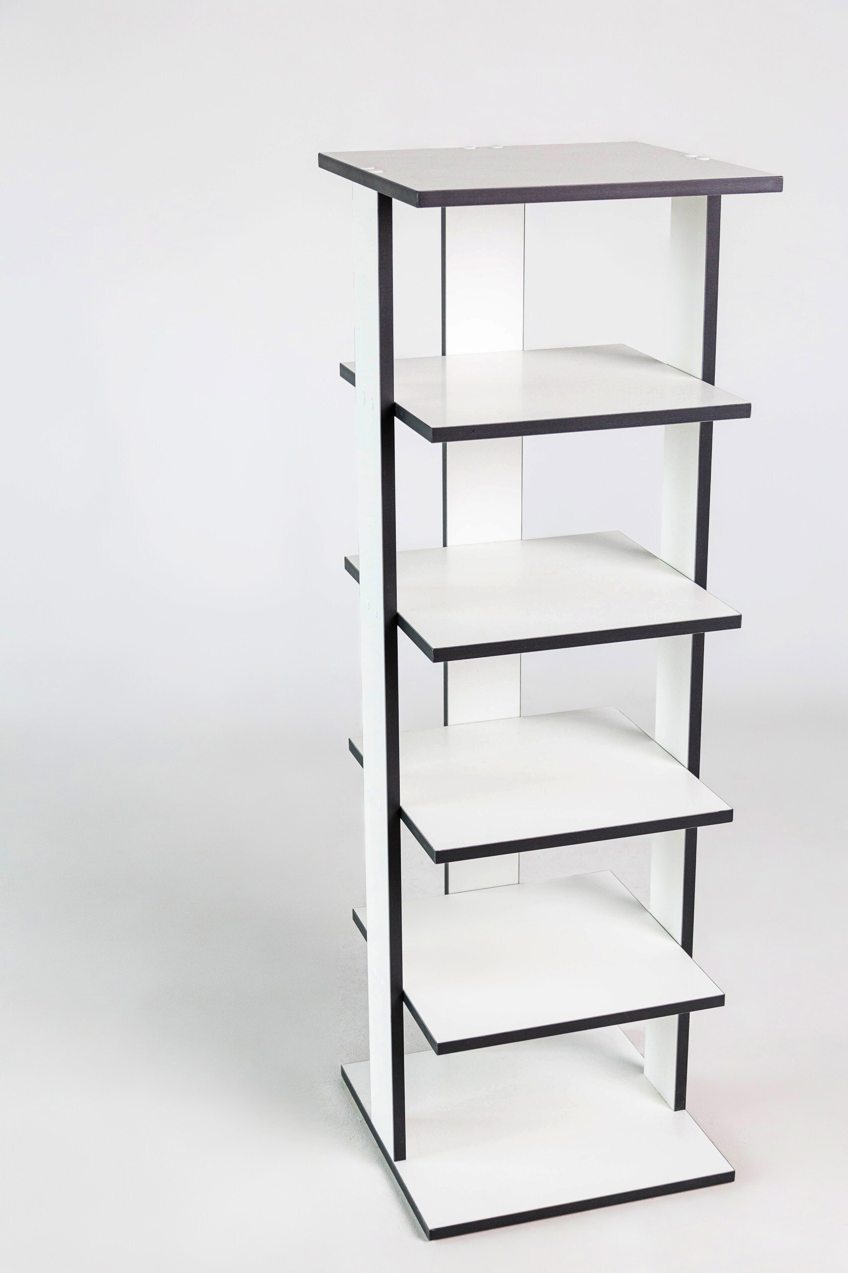 Изображение товара Этажерка для обуви Playwoods с серой кромкой 38x117x38 см 6 полок ЛДСП цвет белый