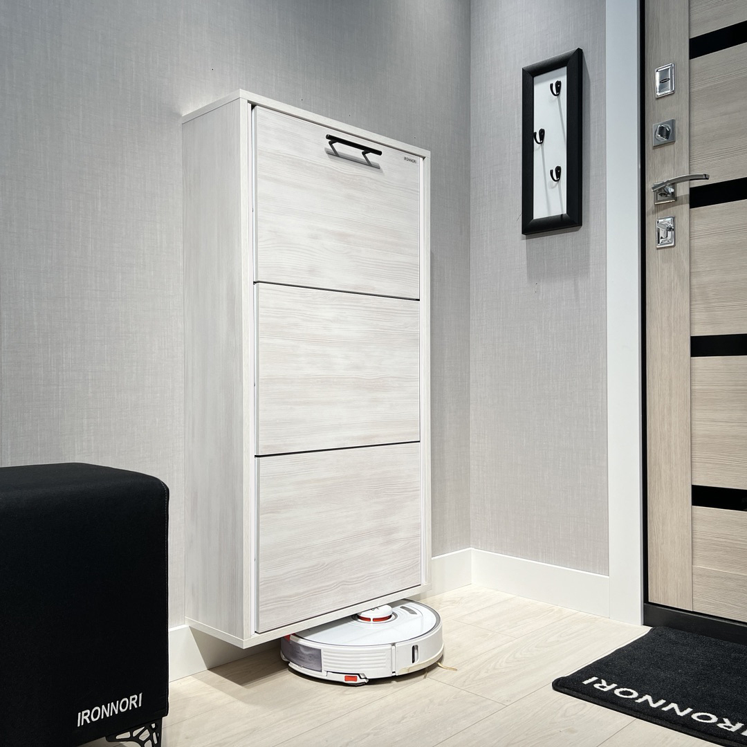 Изображение товара Обувница Ironnori Лайт 3 54.5x104x20 см 3 полки в цвете выбеленное дерево