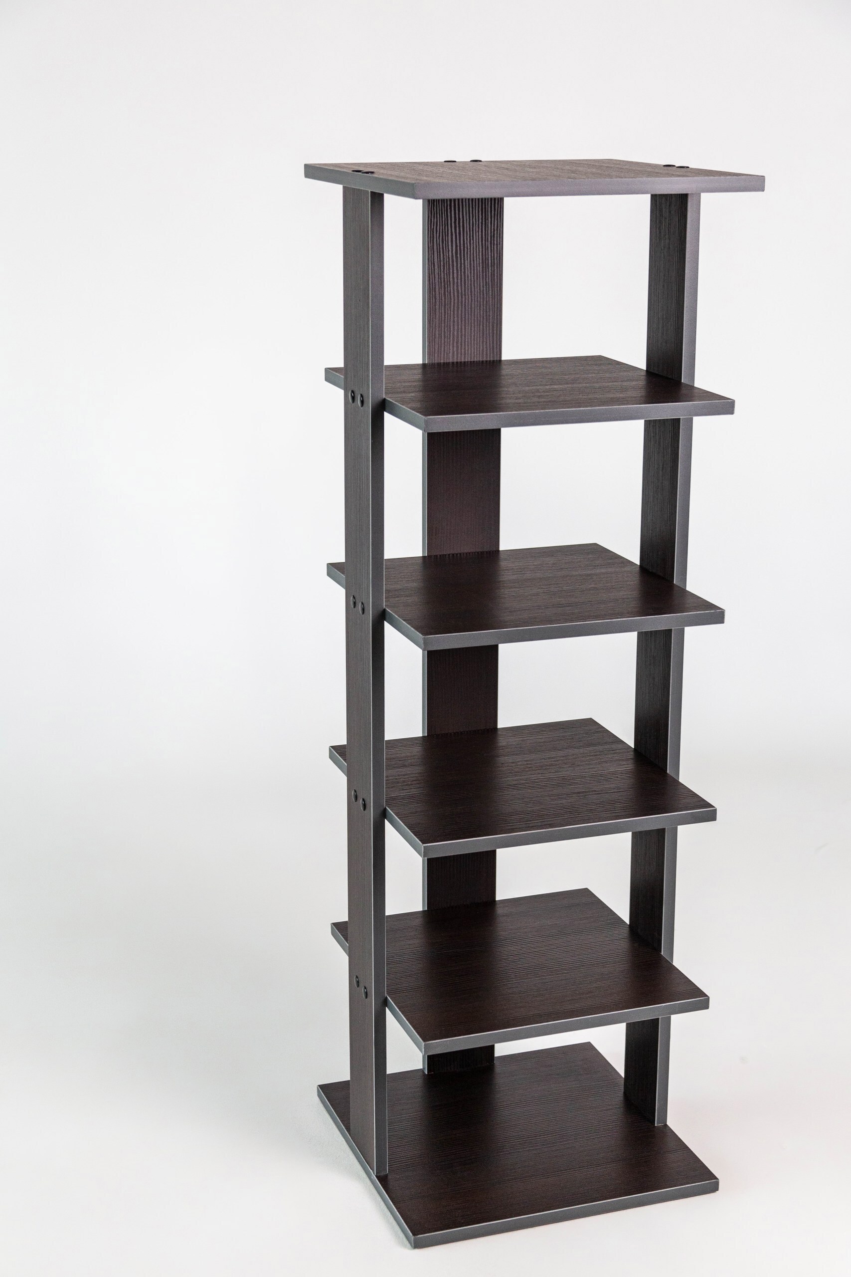 Изображение товара Этажерка для обуви Playwoods 38x117x38 см 6 полок ЛДСП темный цвет