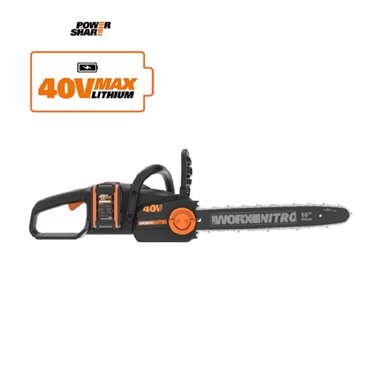 Изображение товара Аккумуляторная цепная пила Worx WG385E.9 НСК 40В бесщёточный двигатель