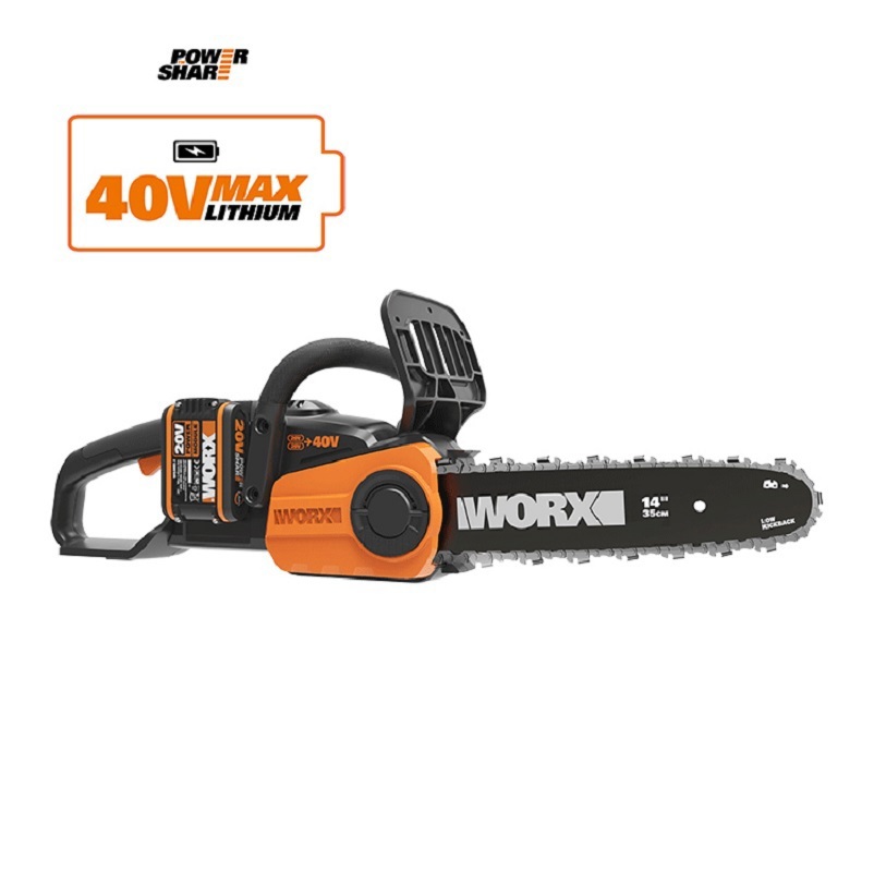 Изображение товара Аккумуляторная цепная пила WORX WG384E-НСК 40 В 35 см бесщёточная