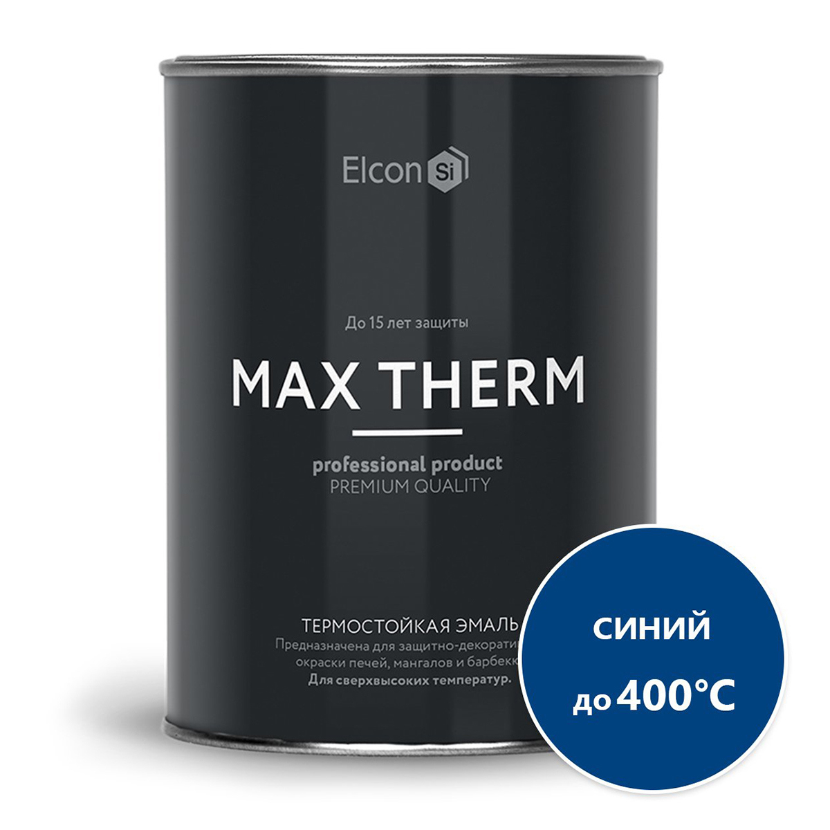 Изображение товара Эмаль Elcon термостойкая MAX Therm синяя до 400ºС 0.8 кг Изображение товара Эмаль Elcon термостойкая MAX Therm синяя до 400ºС 0.8 кг