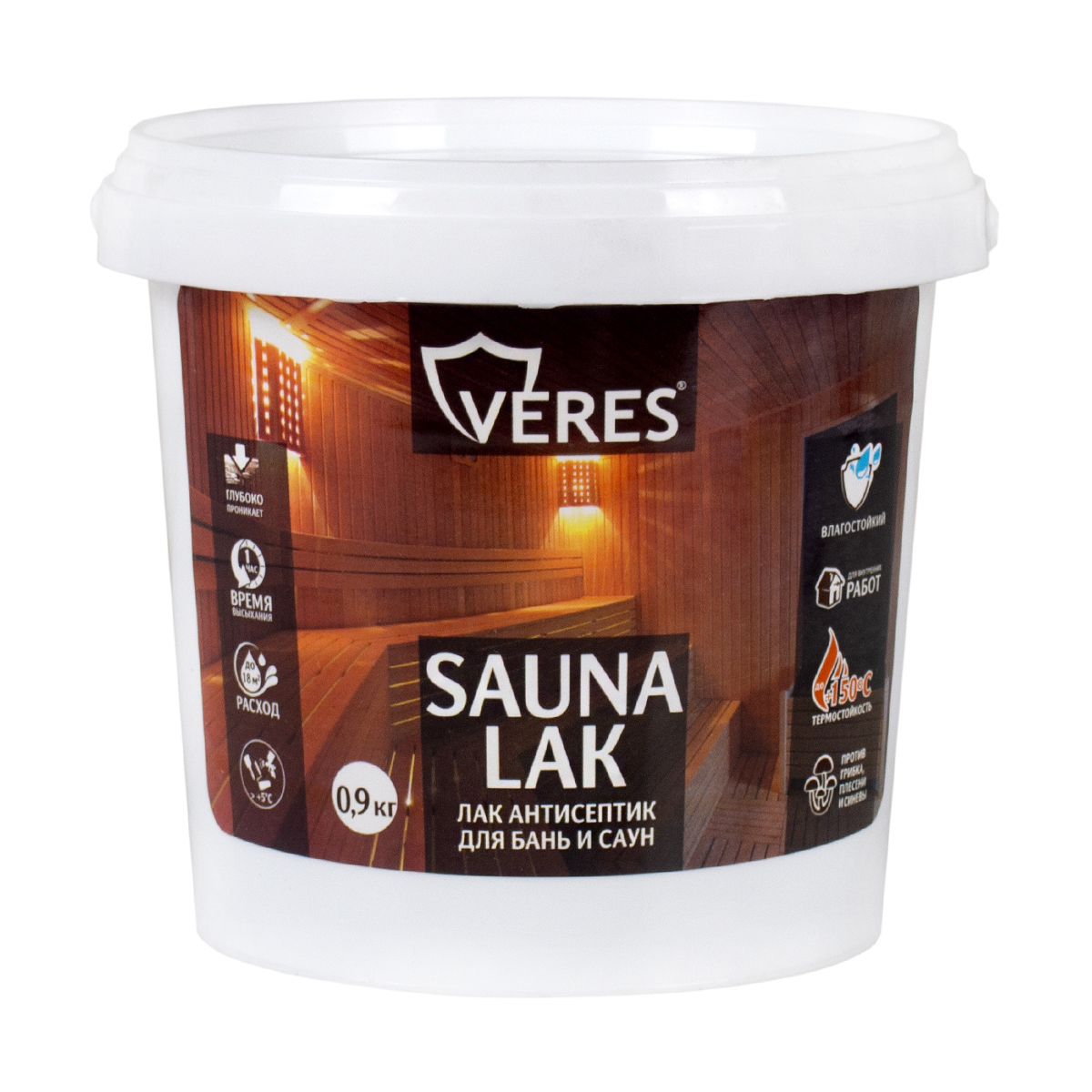 Изображение товара Лак для бань и саун Veres 0.9 л