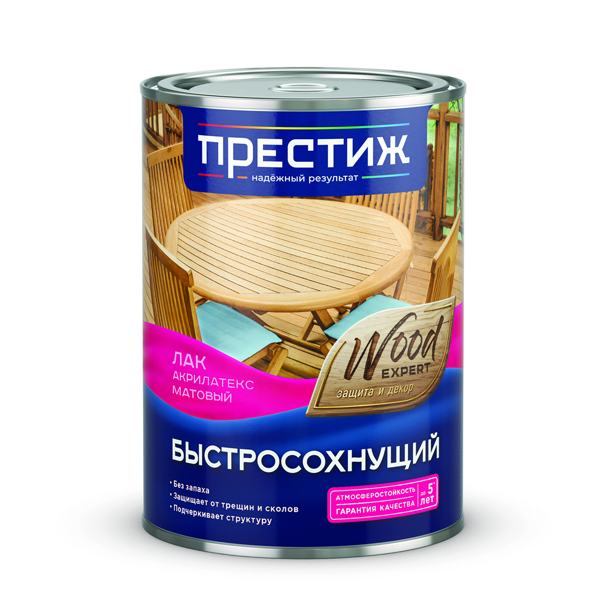 Изображение товара Лак Престиж Акрилатекс быстросохнущий матовый 0.9 л