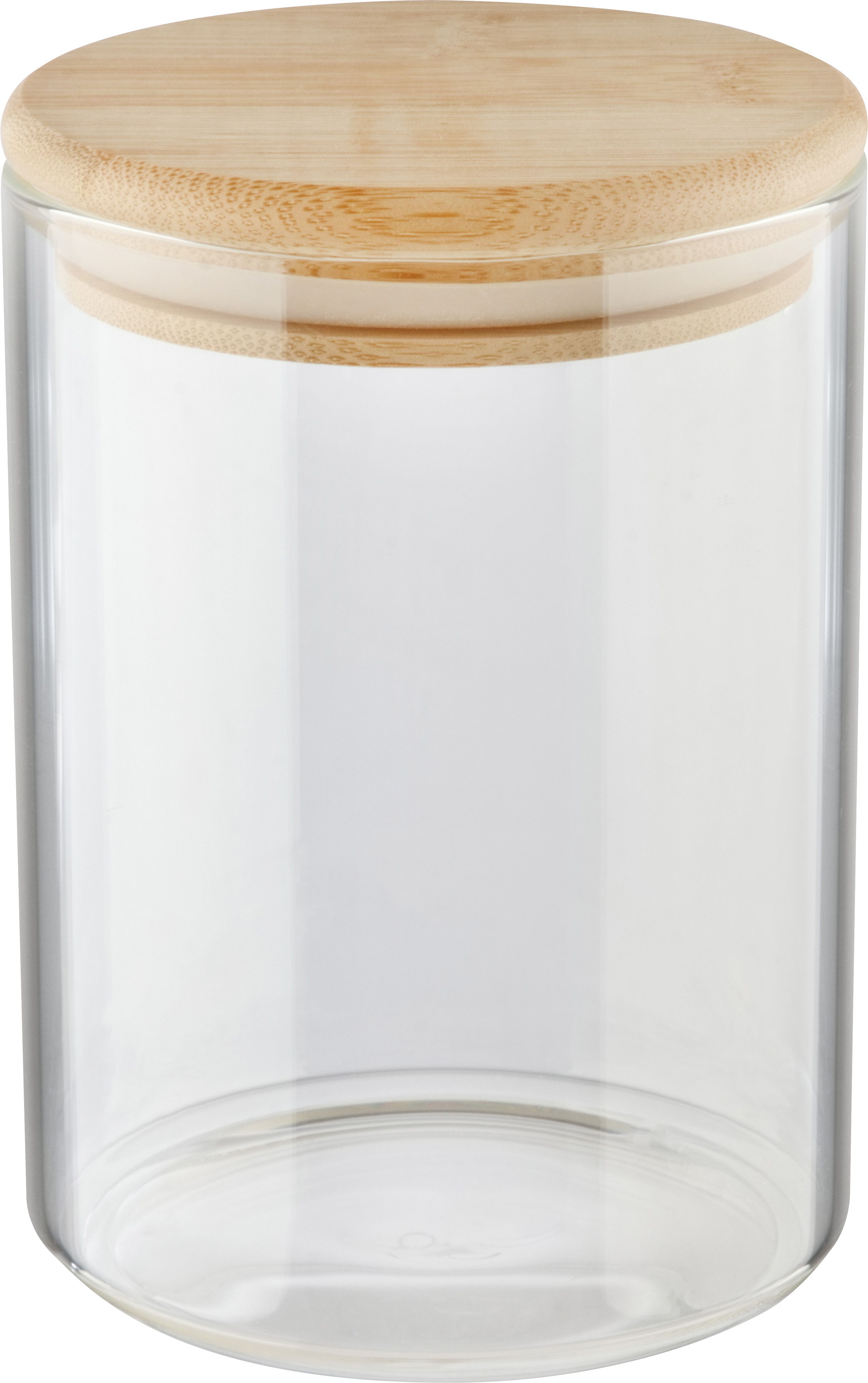 Изображение товара Банка для пищевых продуктов Mallony Bambu 0 6 л стекло прозрачная с бамбуковой крышкой