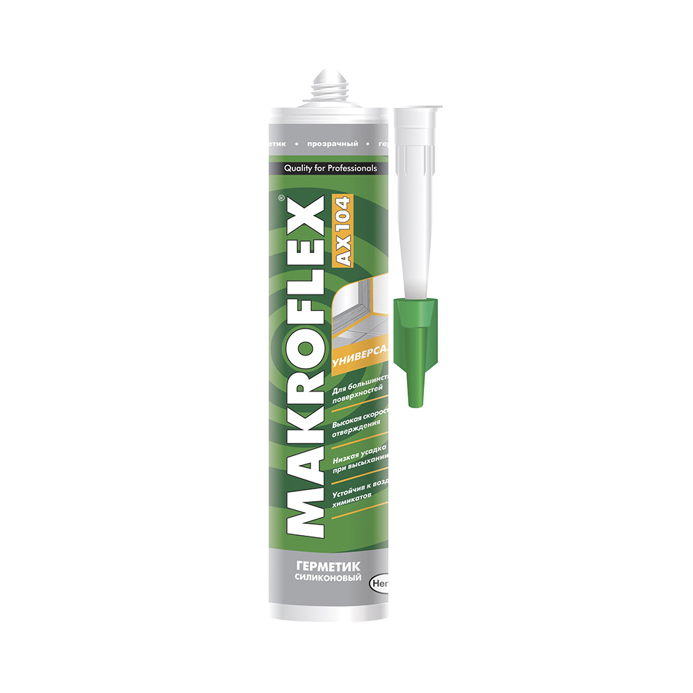 Изображение товара Герметик силиконовый универсальный Макрофлекс AX104 прозрачный 290 мл