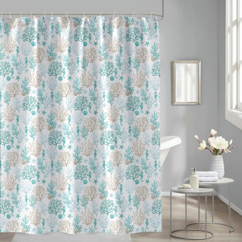 Изображение товара Шторка для ванной комнаты DELPHINIUM 104291 180x180см цвет разноцветный