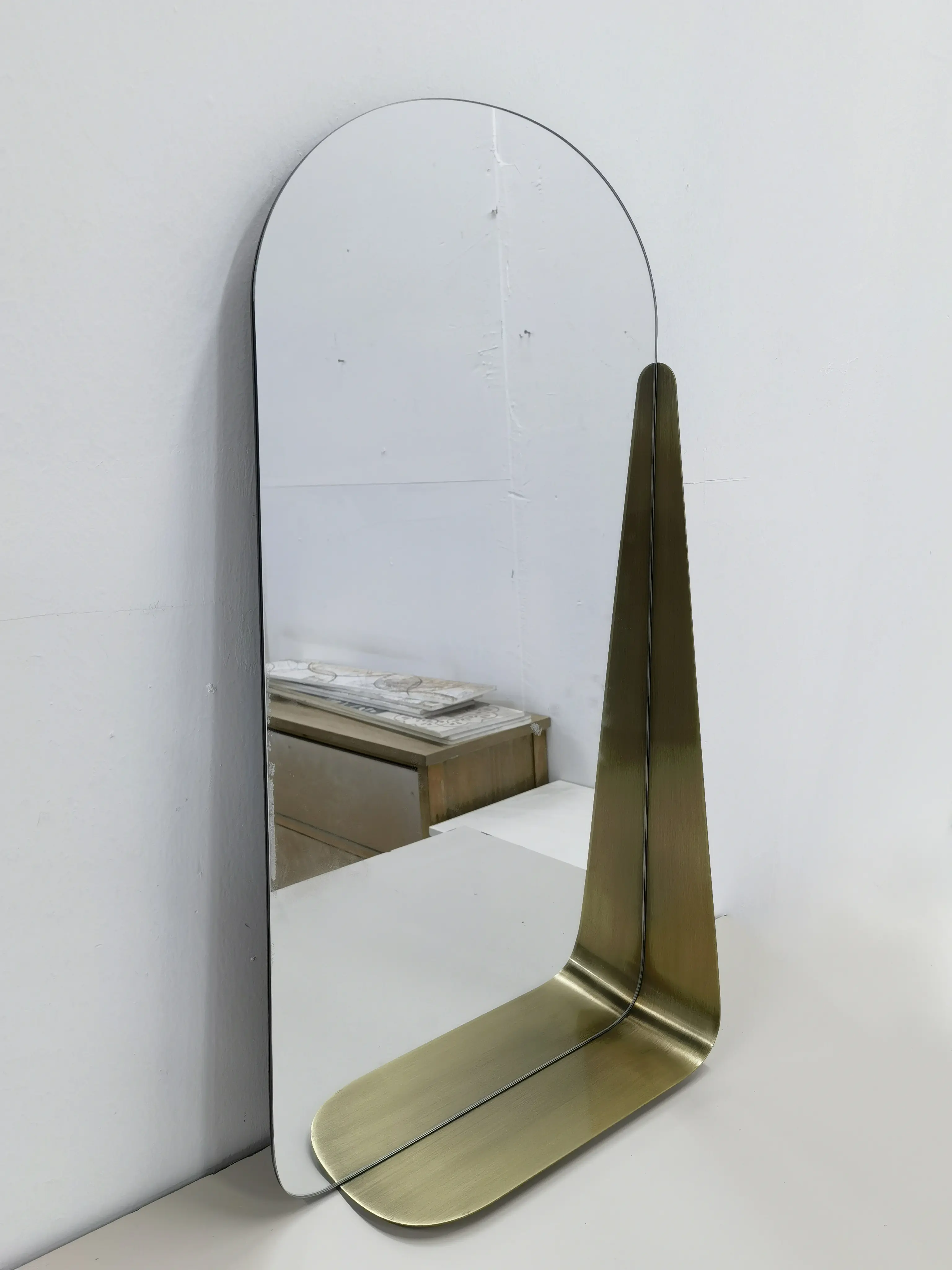 Зеркало декоративное KREAFORTA Brilia Brass арочное 40x78 см металл цвет латунь - 2