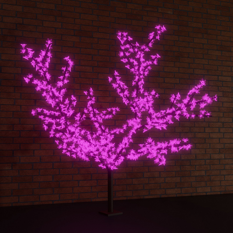 Изображение товара Светящаяся электрическая фигура Сакура для улицы Neon-night 864 ламп h 150 см цвет розовый