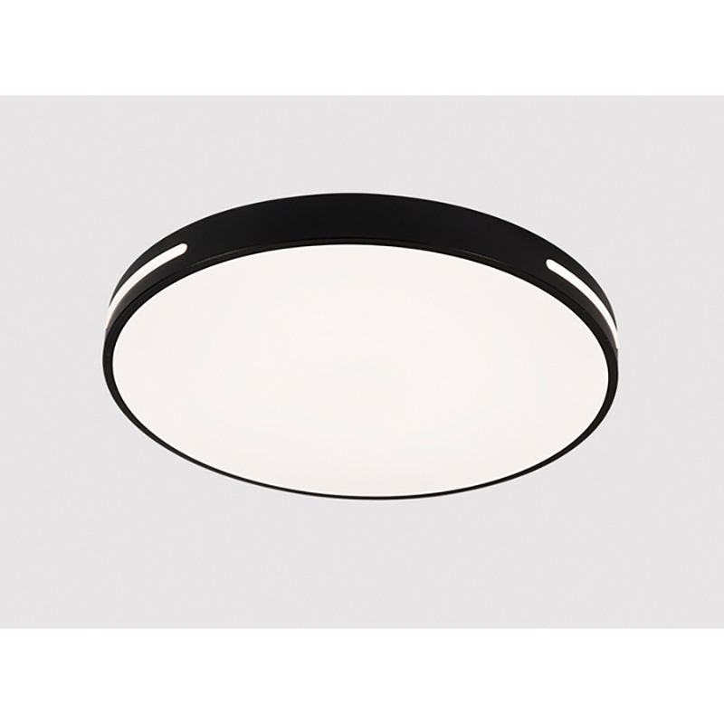 Изображение товара Люстра потолочная светодиодная MYFAR Oberon с пультом управления 25 м² черный белый