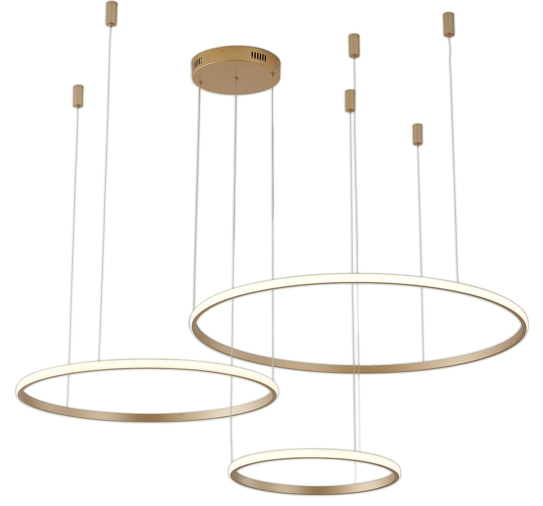 Изображение товара Светильник подвесной светодиодный Zortes Ringolight Zrs.33325.75f 60 м² нейтральный белый свет цвет белый, золото