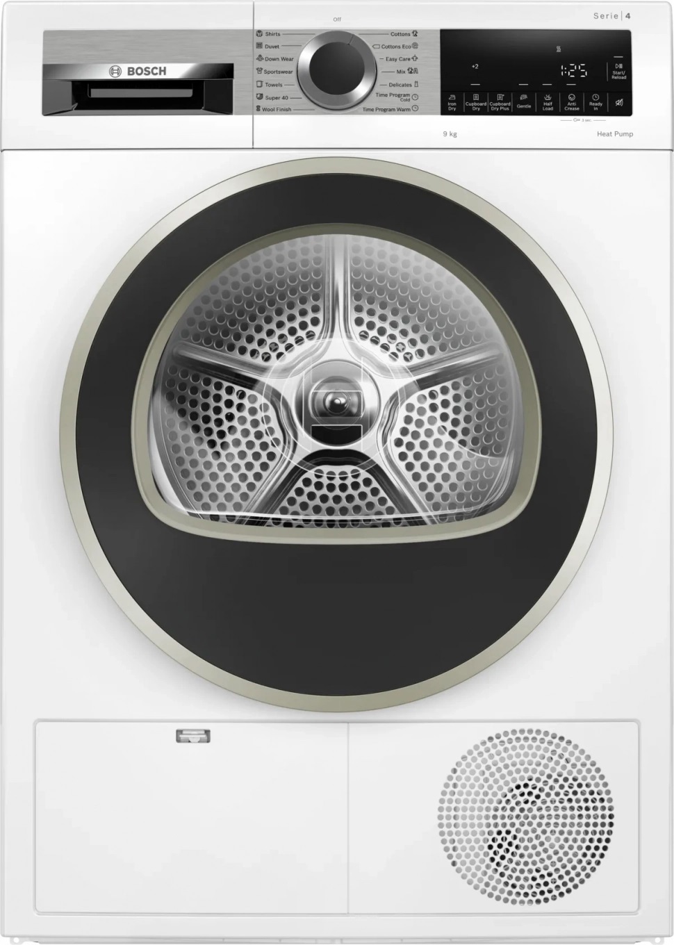 Изображение товара Сушильная машина Bosch WQG1420AME Serie 4 9 кг белая с системой бережной сушки