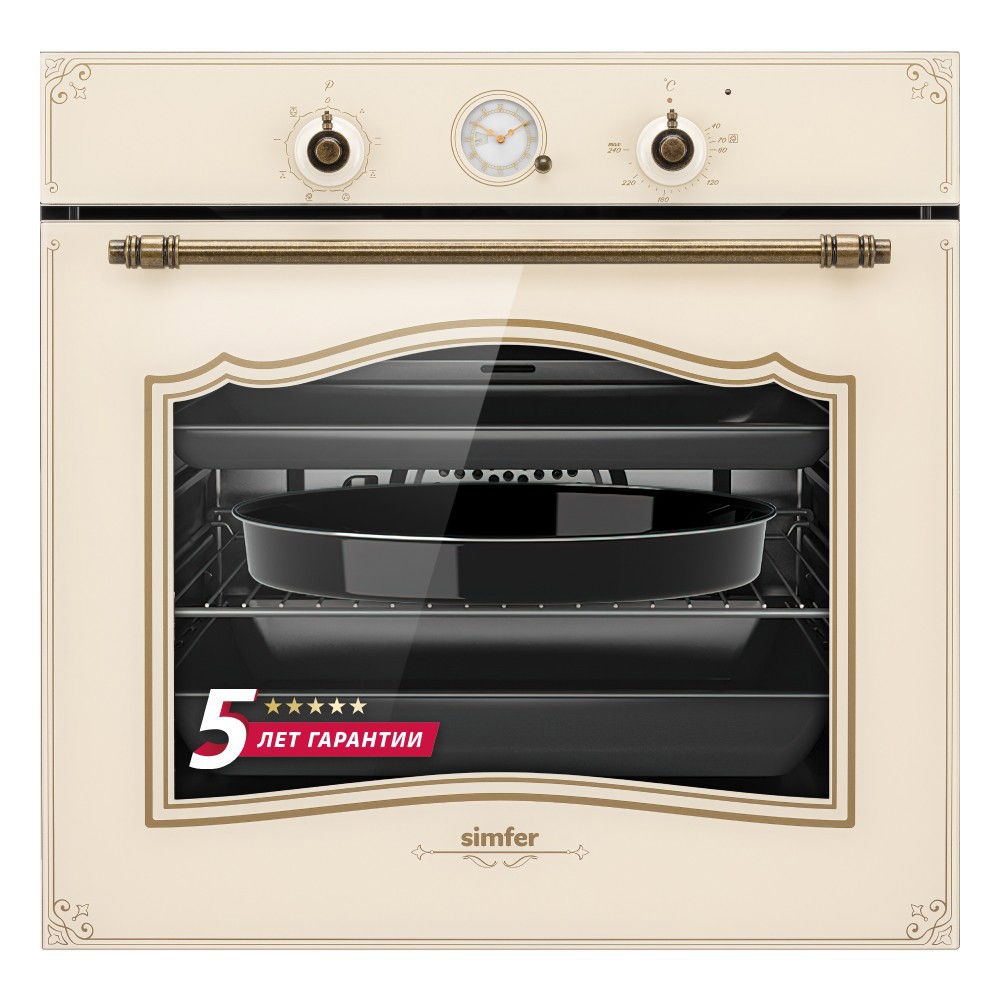 Изображение товара Электрический встраиваемый духовой шкаф Simfer B6EO77522 60х59.5х56.5 см цвет бежевый