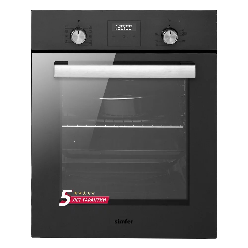 Изображение товара Электрический встраиваемый духовой шкаф Simfer B4EG59070 45х59.5х56 см цвет серый