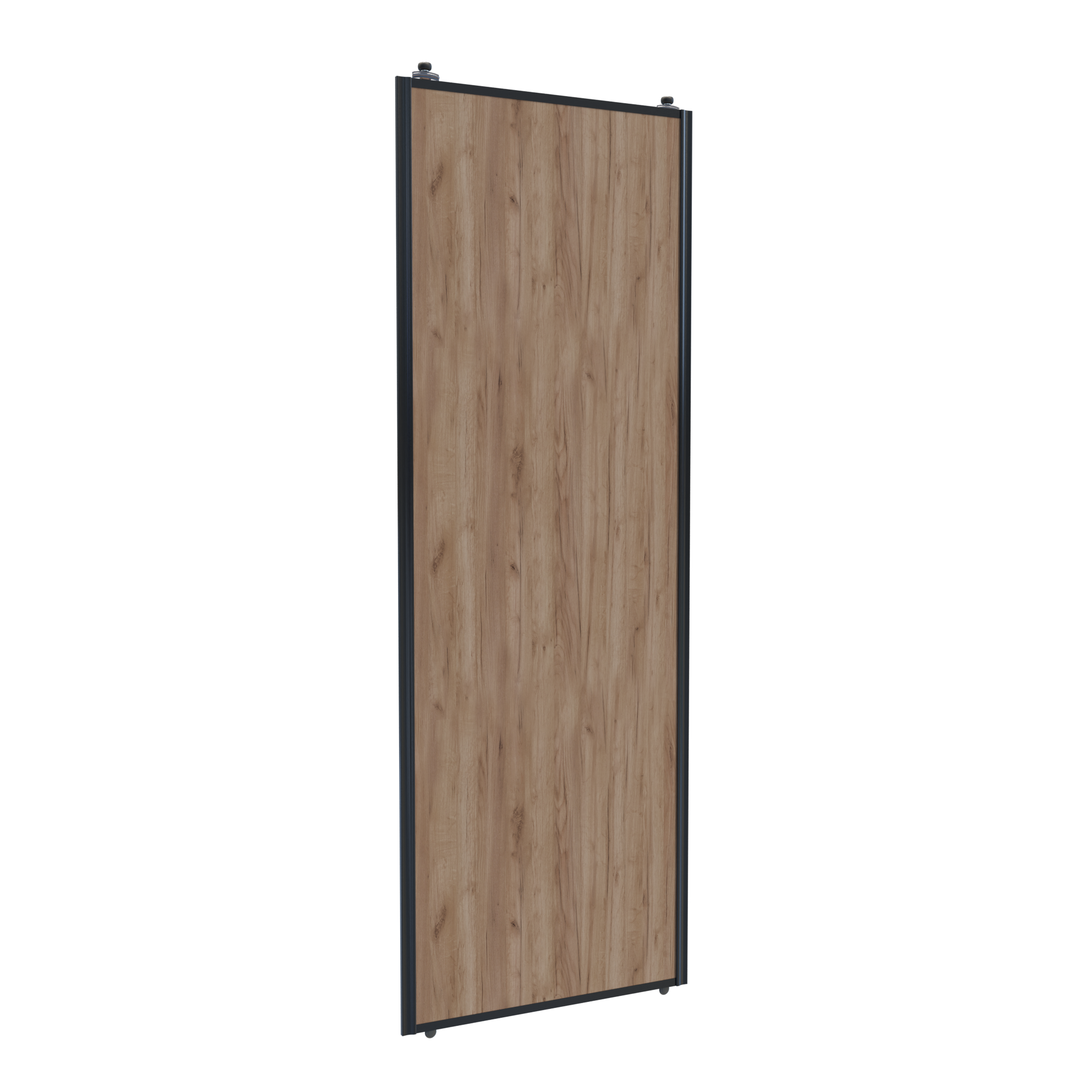 Изображение товара Дверь для шкафа-купе Найди DKL90/225.К004B 90.40x225.50x0.3 см сталь цвет черный матовый/дуб коричневый табак