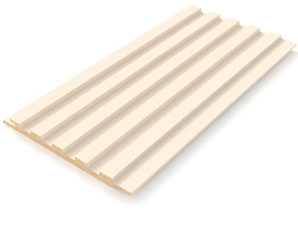 Изображение товара Стеновая панель рейка 3D МДФ бьянко 280x15.8 см