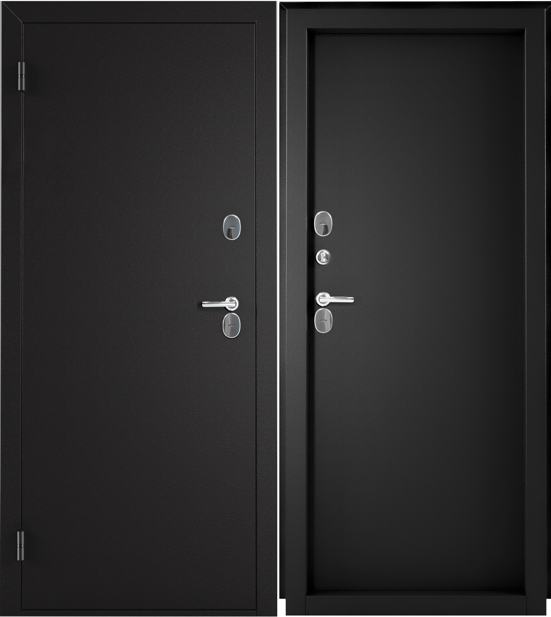 Изображение товара Дверь входная металлическая Фрост 98x205 см левая букле серый