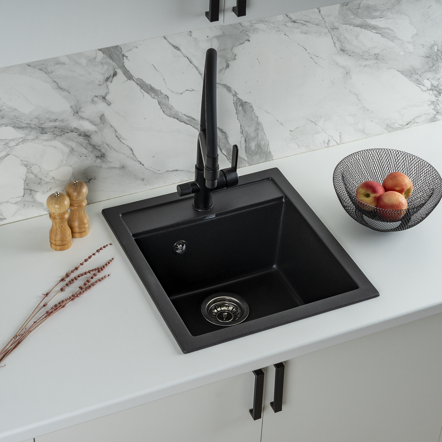 Изображение товара Мойка для кухни из искусственного камня WISENT MW450-25