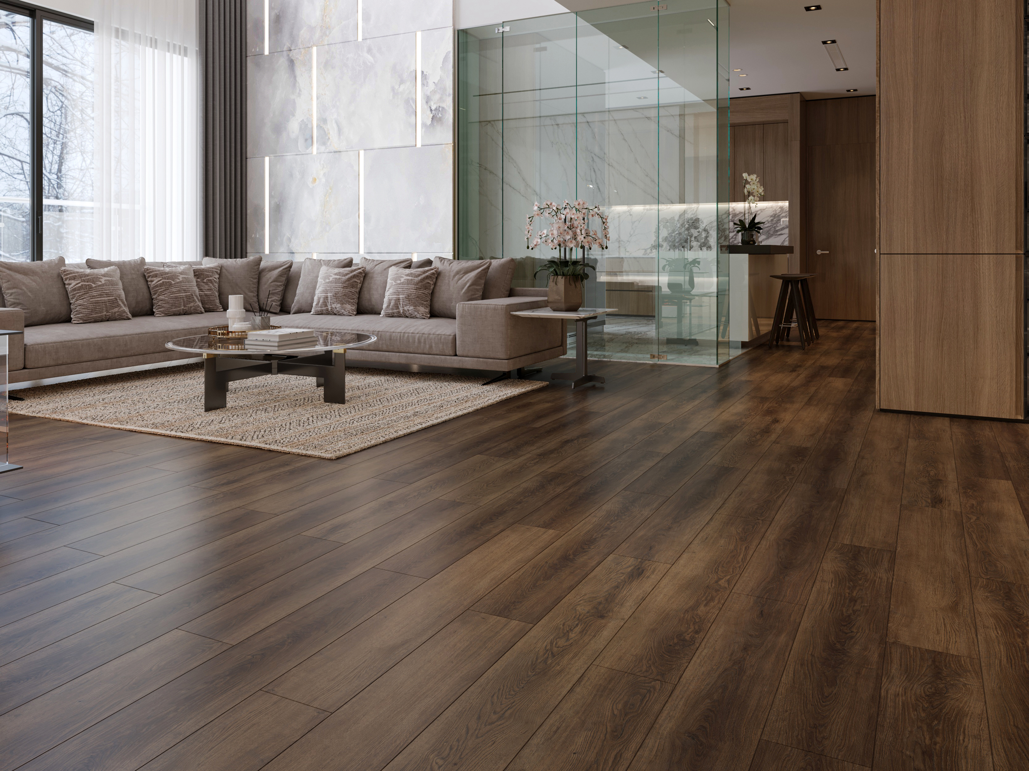 Изображение товара SPC плитка I-Floors Chamfer Дуб Менинди 43 класс толщина 4 мм 2.23 м², цена за упаковку