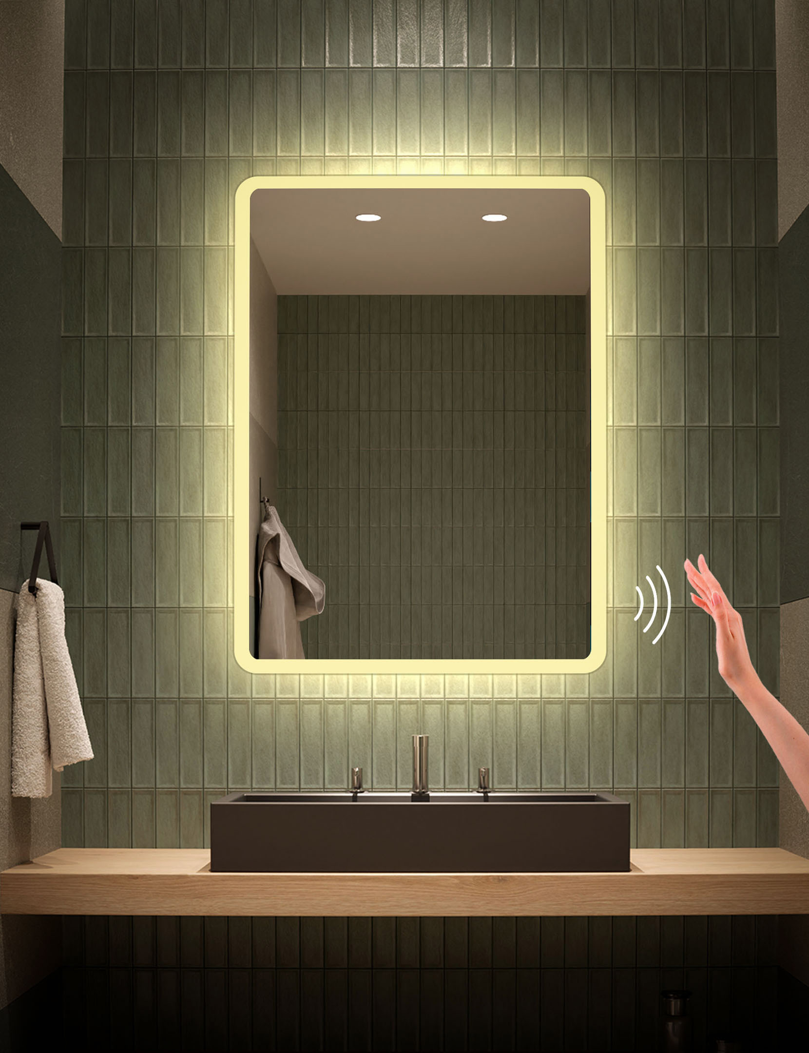 Изображение товара Зеркало для ванной Alfa Mirrors 60x80 см с подсветкой и антизапотеванием