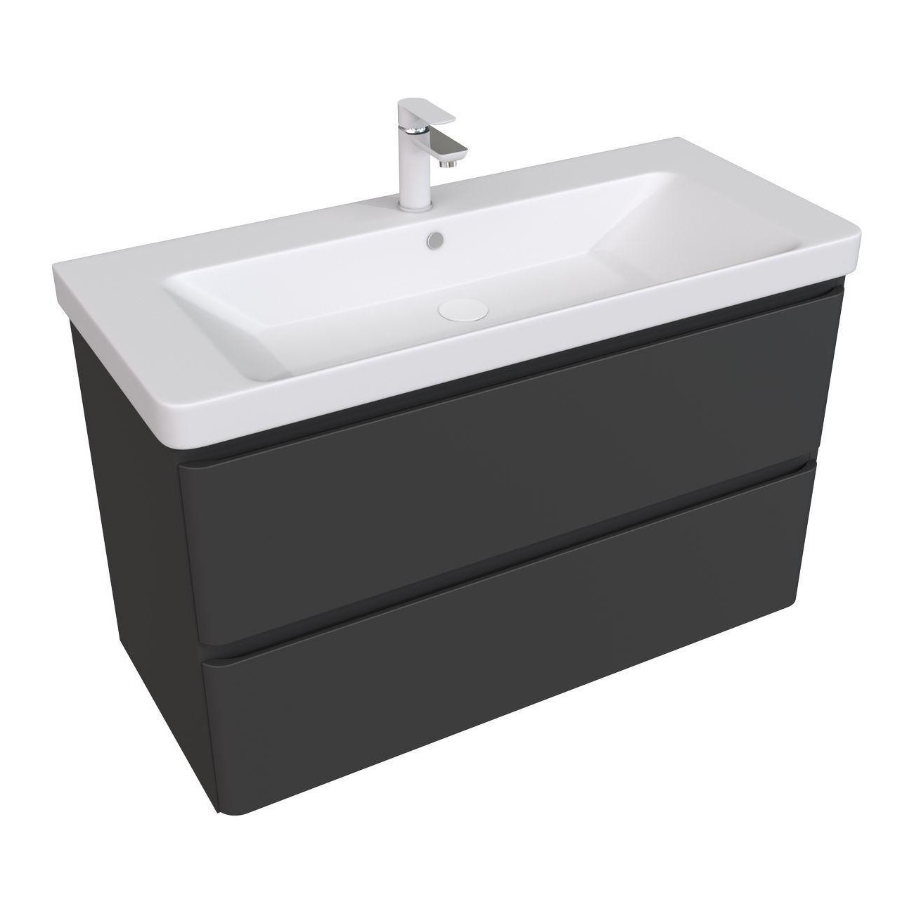 Изображение товара Тумба под раковину напольная Aquanet 00330470 101.5см цвет черный