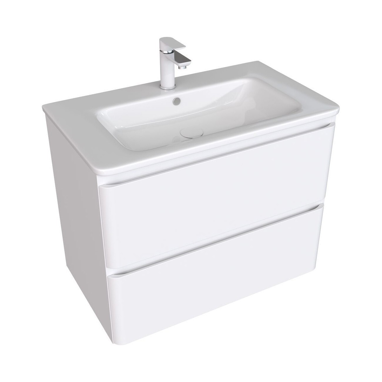 Изображение товара Тумба под раковину Aquanet серии Эмбер 77.5см влагостойкая белая