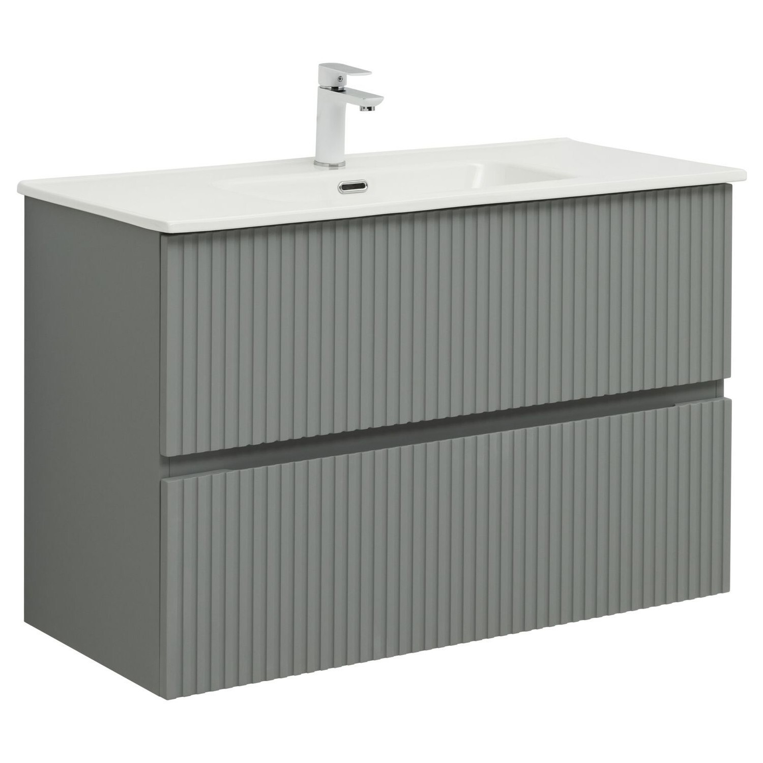 Изображение товара Тумба под раковину подвесная Aquanet Джейн 100 мисти грин 99 см