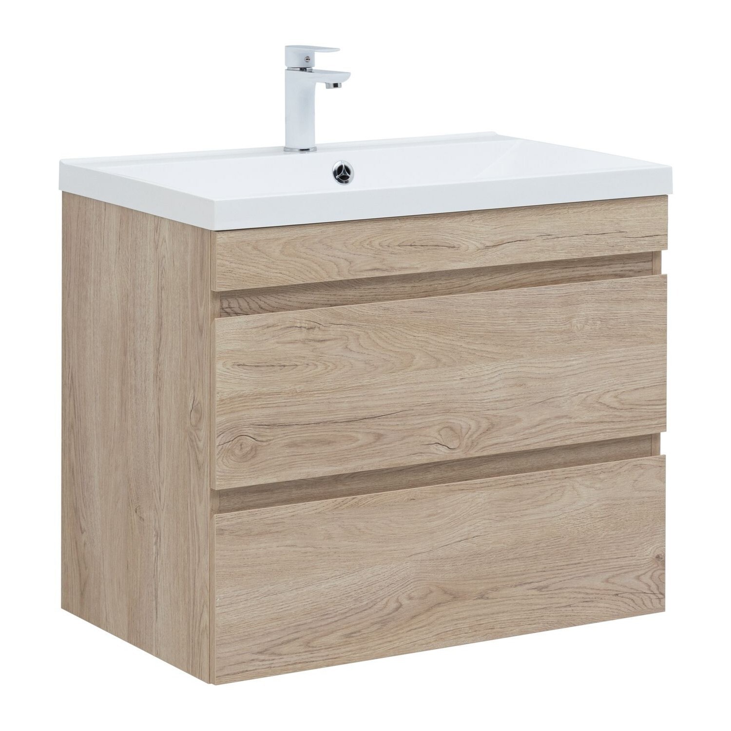 Изображение товара Тумба под раковину Aquanet Нота Нью 75 бежевый 74 см подвесная с 2 ящиками влагостойкая