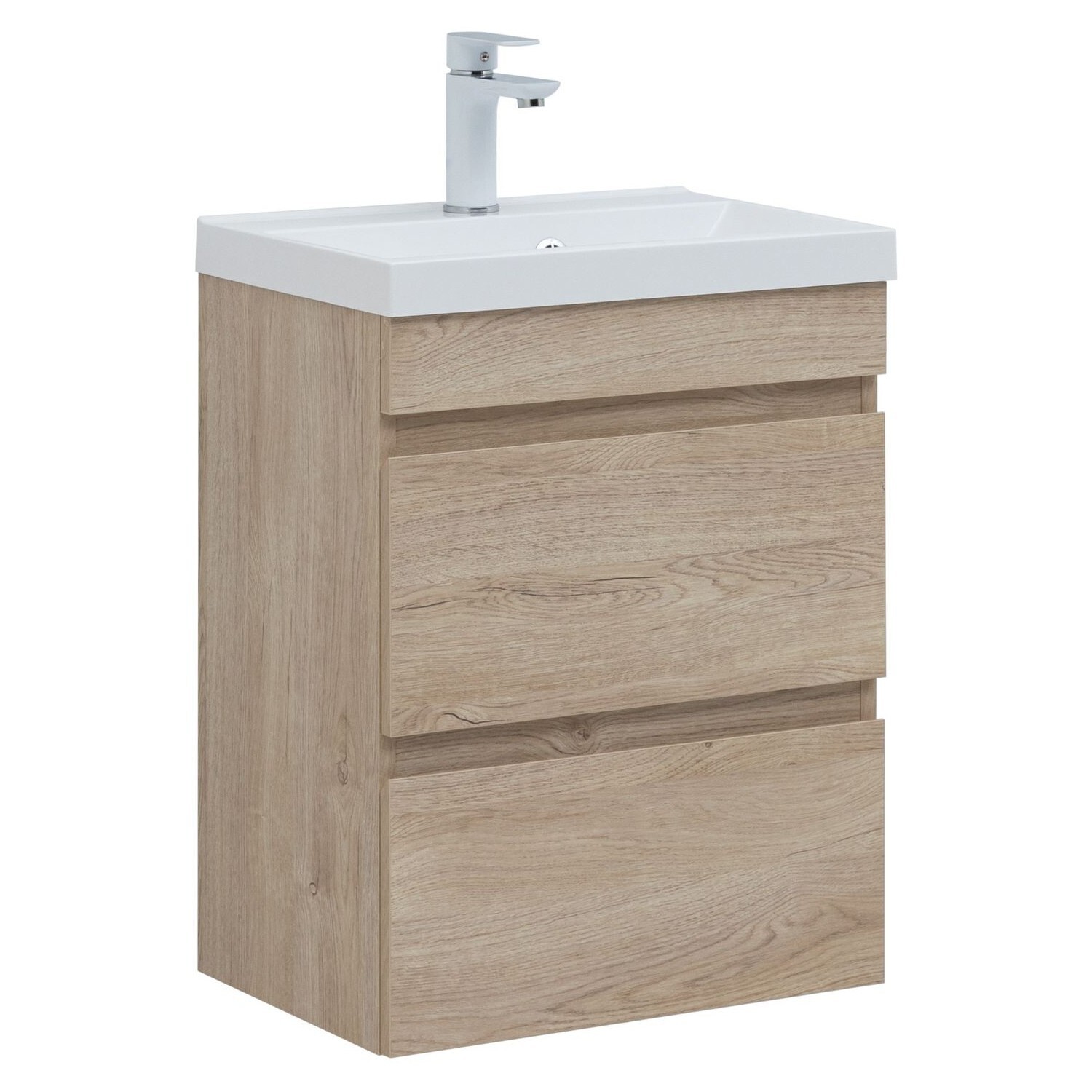 Изображение товара Тумба под раковину AquaNet Нота Нью 50 дуб светлый подвесная 49 см без раковины