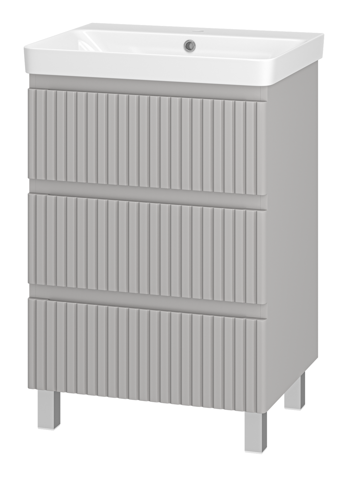 Изображение товара Тумба с раковиной напольная Brevita Victory 60 см цвет серый шелк