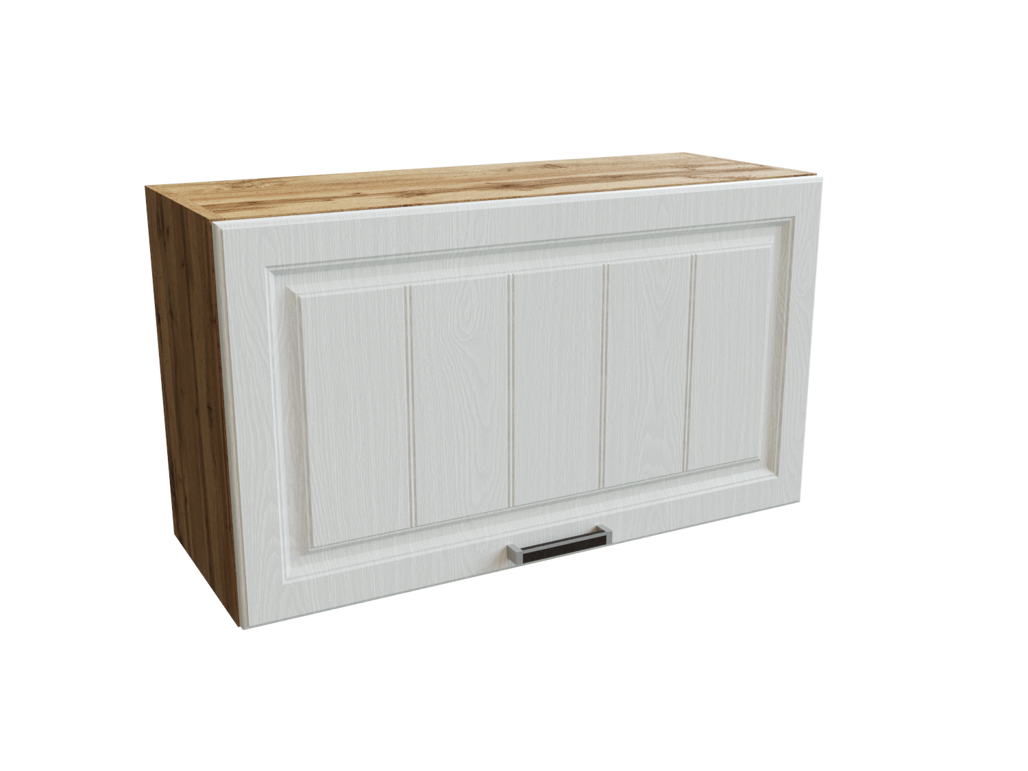 Изображение товара Навесной шкаф Прага горизонтальный 80x46x31.8 см Белый дуб и дуб Вотан