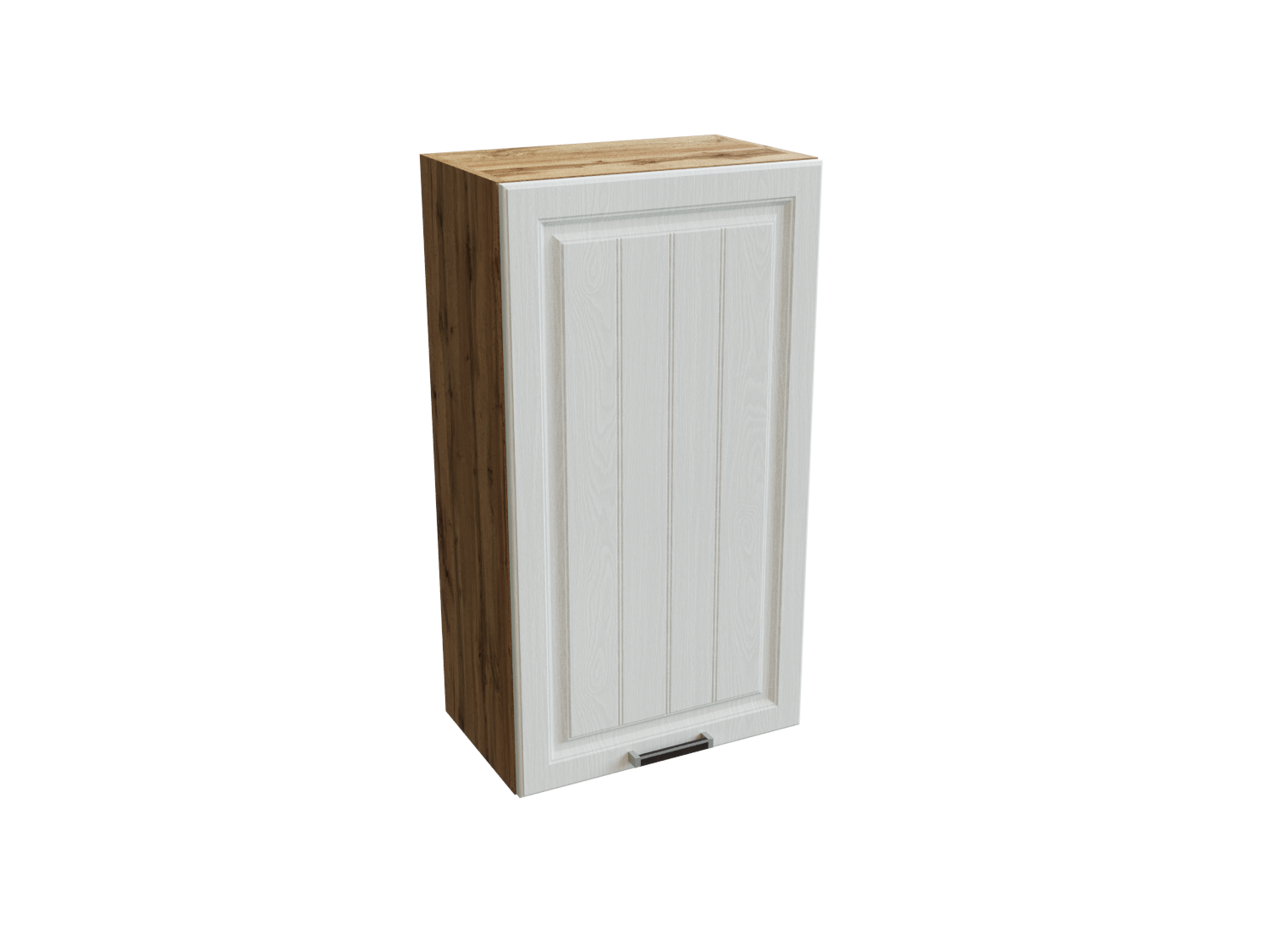 Изображение товара Навесной шкаф Прага 50x92x31.8 см с белым фасадом и дубовым корпусом