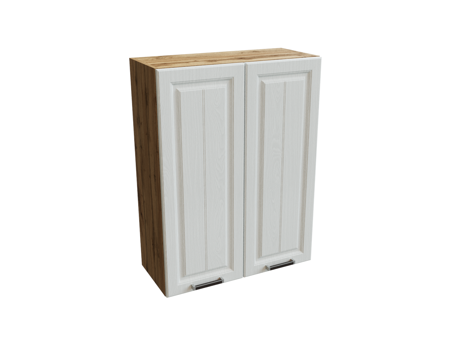 Изображение товара Навесной шкаф Прага 70x92 см белый дуб МДФ ЛДСП с функцией мягкого закрывания