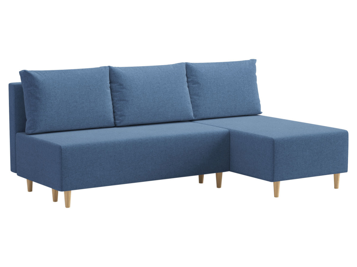 Изображение товара Диван Правила мебели Бэки 205x86x131 см рогожка цвет синий/рогожка