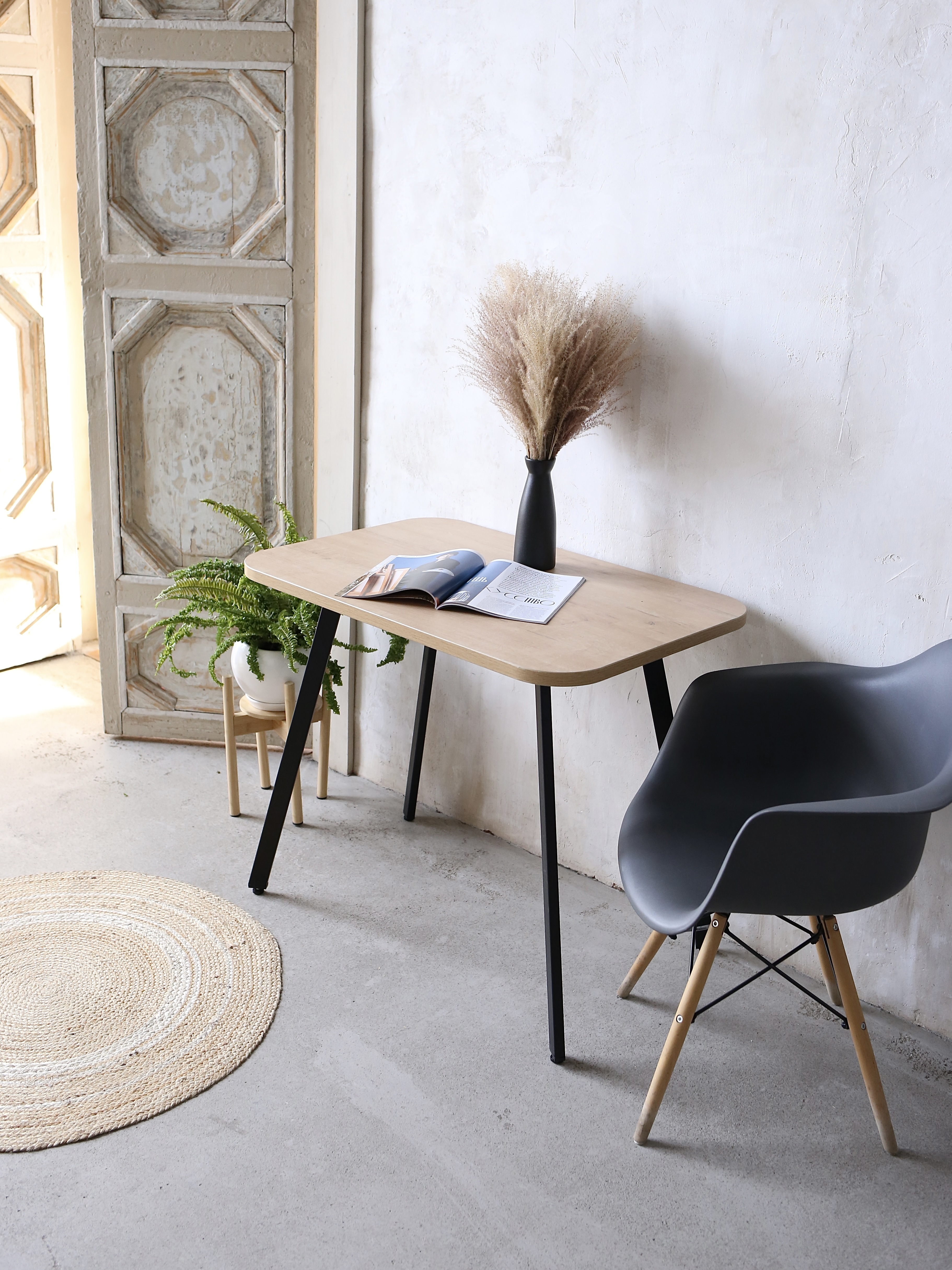 Изображение товара Стол кухонный Card&loft прямоугольный 90x90 см из ЛДСП стиль лофт