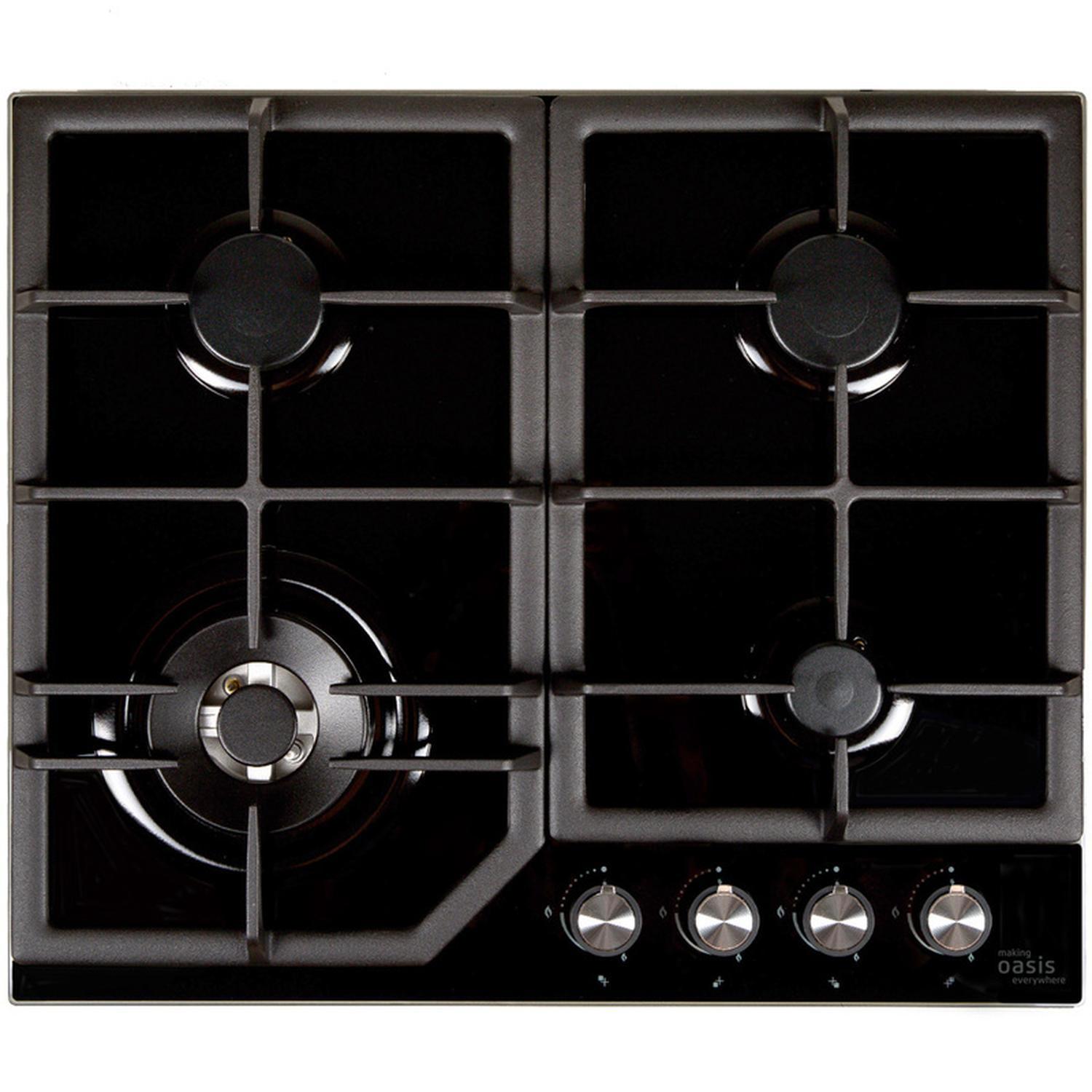 Изображение товара Газовая варочная панель Oasis P-GBT 61 см 4 конфорки цвет черный
