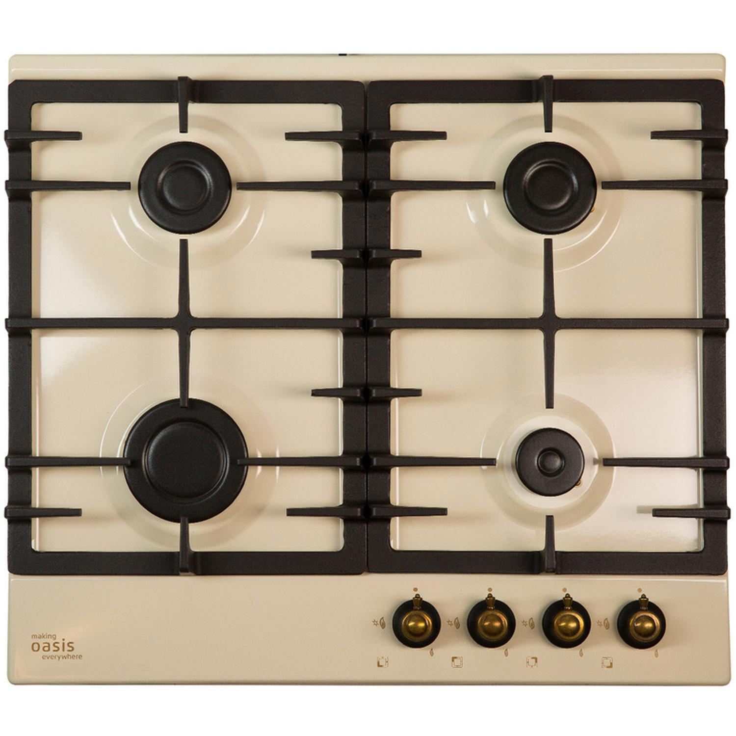 Изображение товара Газовая варочная панель Oasis P-MRP 58 см 4 конфорки бежевый