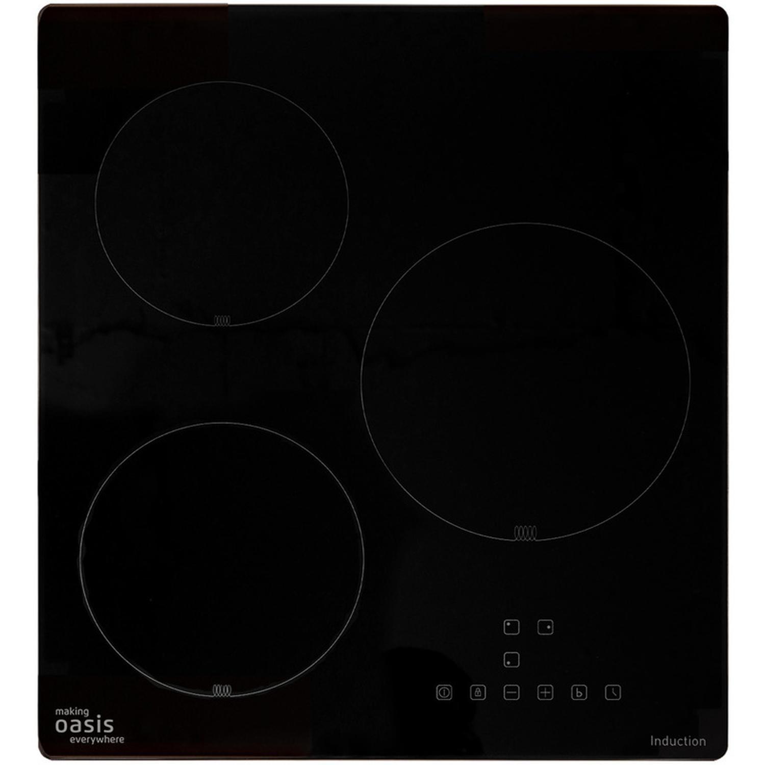 Изображение товара Электрическая варочная панель Oasis P-3IBS 45 см 3 конфорки черная индукция