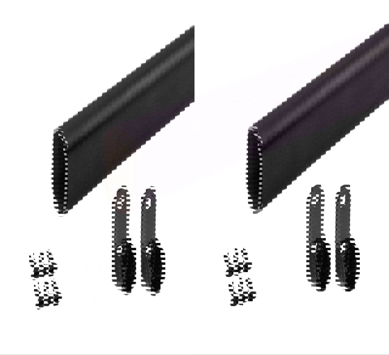 Изображение товара Штанга-вешалка Инталика для одежды овальная 600 мм черная металл с креплениями