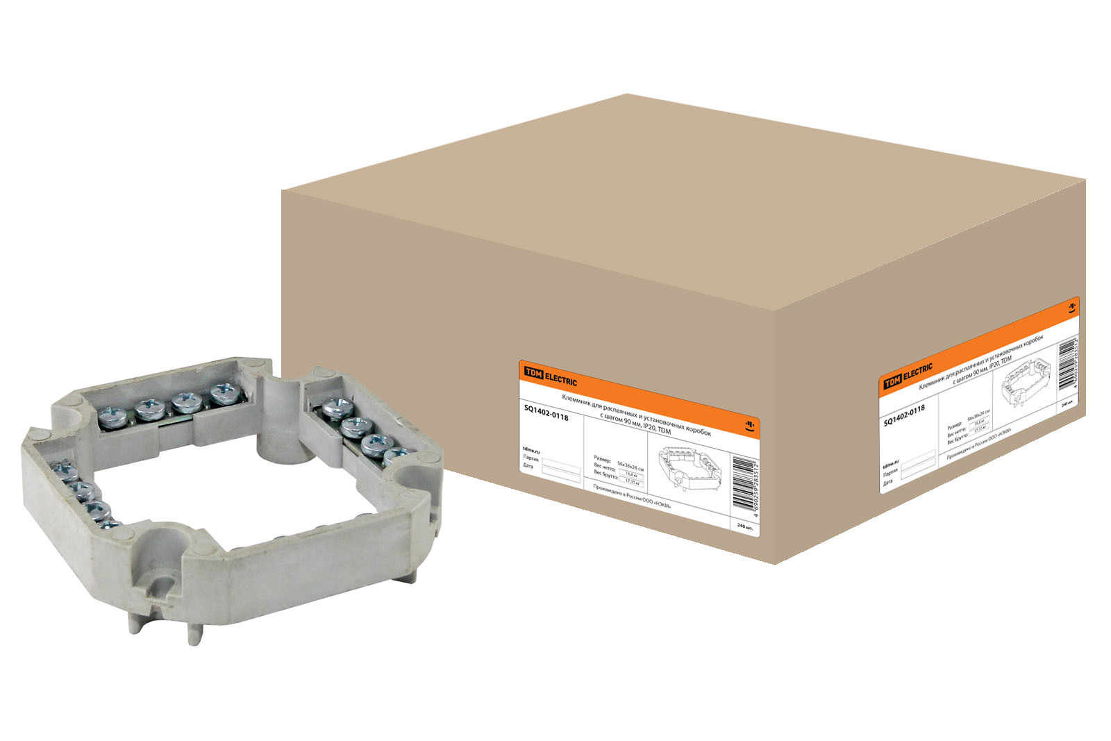 Изображение товара Клеммник Tdm Electric IP20 с шагом 90мм