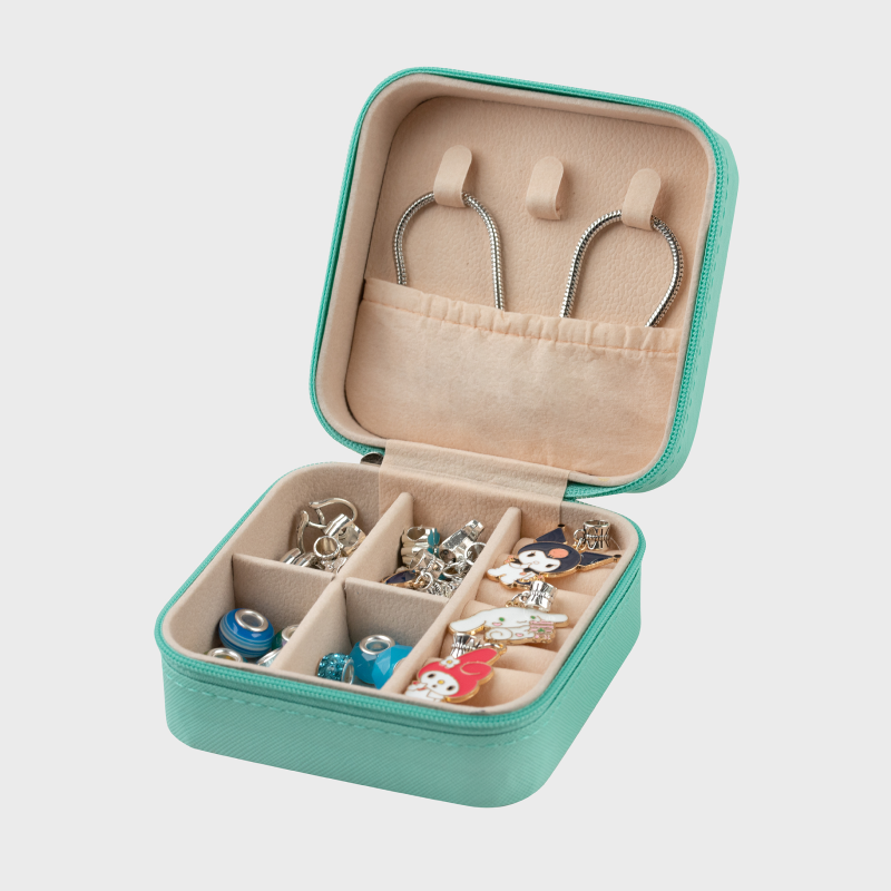 Изображение товара Шкатулка CLOX W50-1 для украшений на молнии, Зеленая