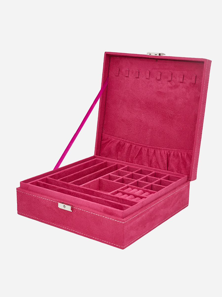 Изображение товара Шкатулка Clox для украшений колец сережек и часов фуксия
