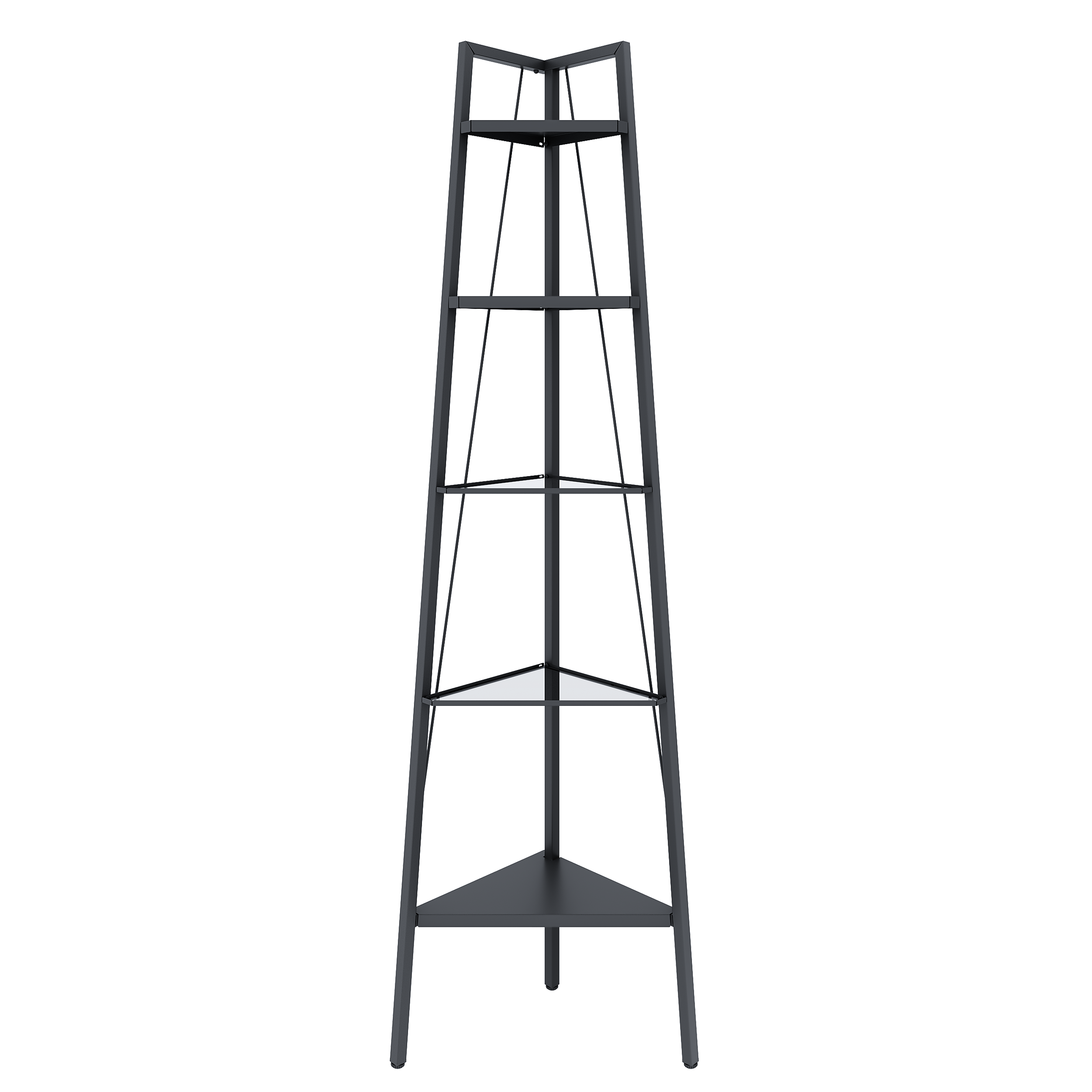 Изображение товара Стеллаж для ванной KONSENSA угловой Бруклин 35x35x170 см цвет черный