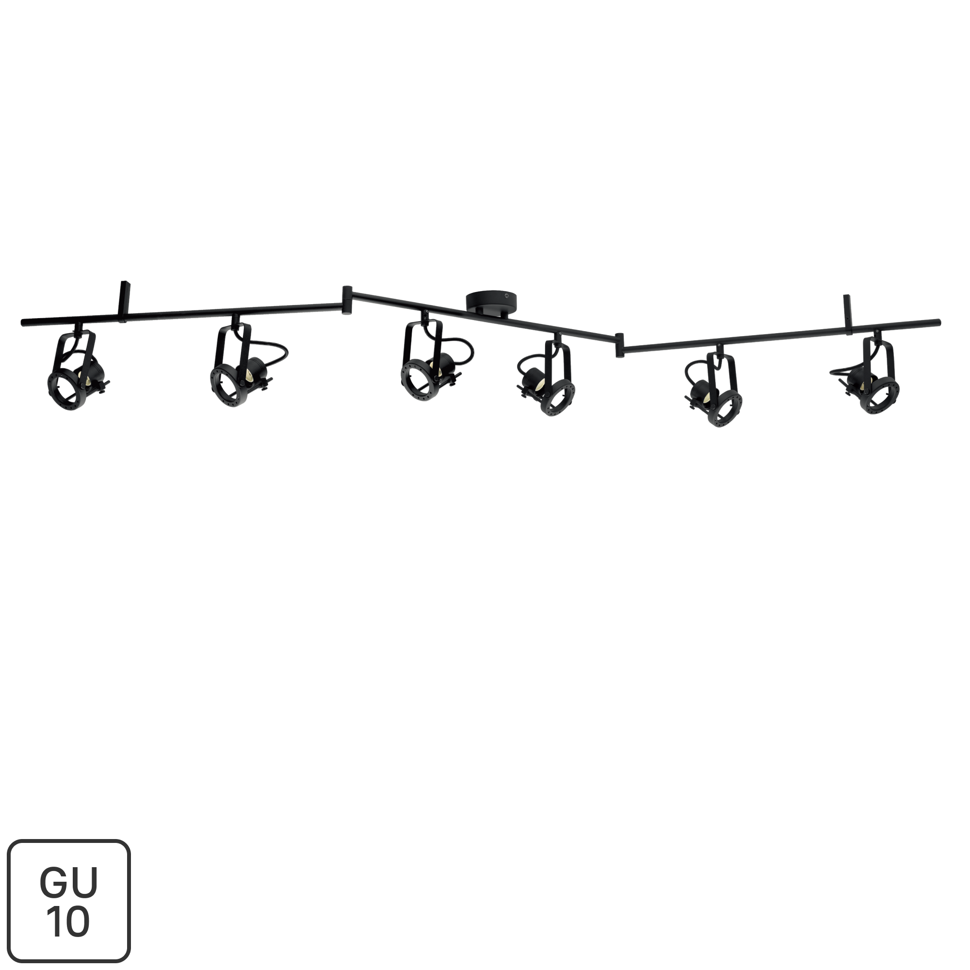 Изображение товара Спот поворотный Inspire Technic 6 ламп GU10 черный для жилых помещений